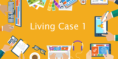 Logo containing 'Living Case 1'